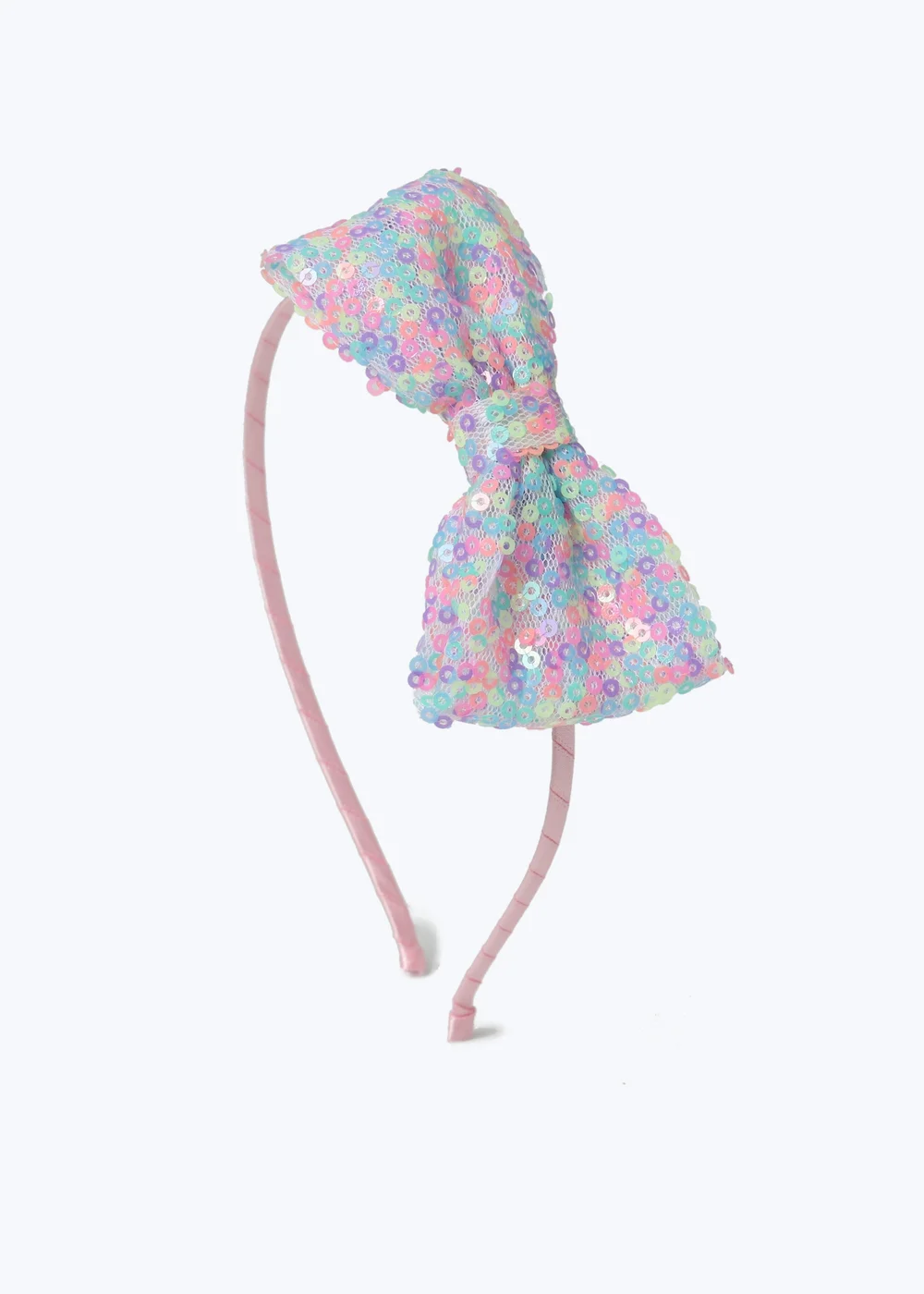 Muse Multicolour Sequin Bow Headband - One Size Image 1