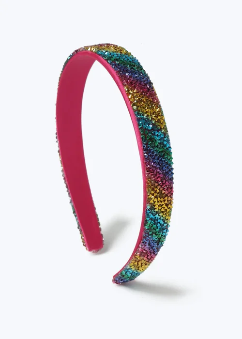 Muse Multicolour Rhinestone Headband - One Size Image 1