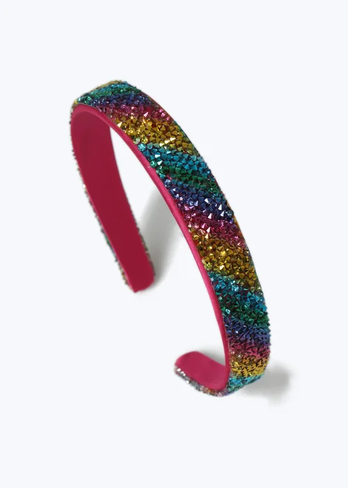 Muse Multicolour Rhinestone Headband - One Size Image 2