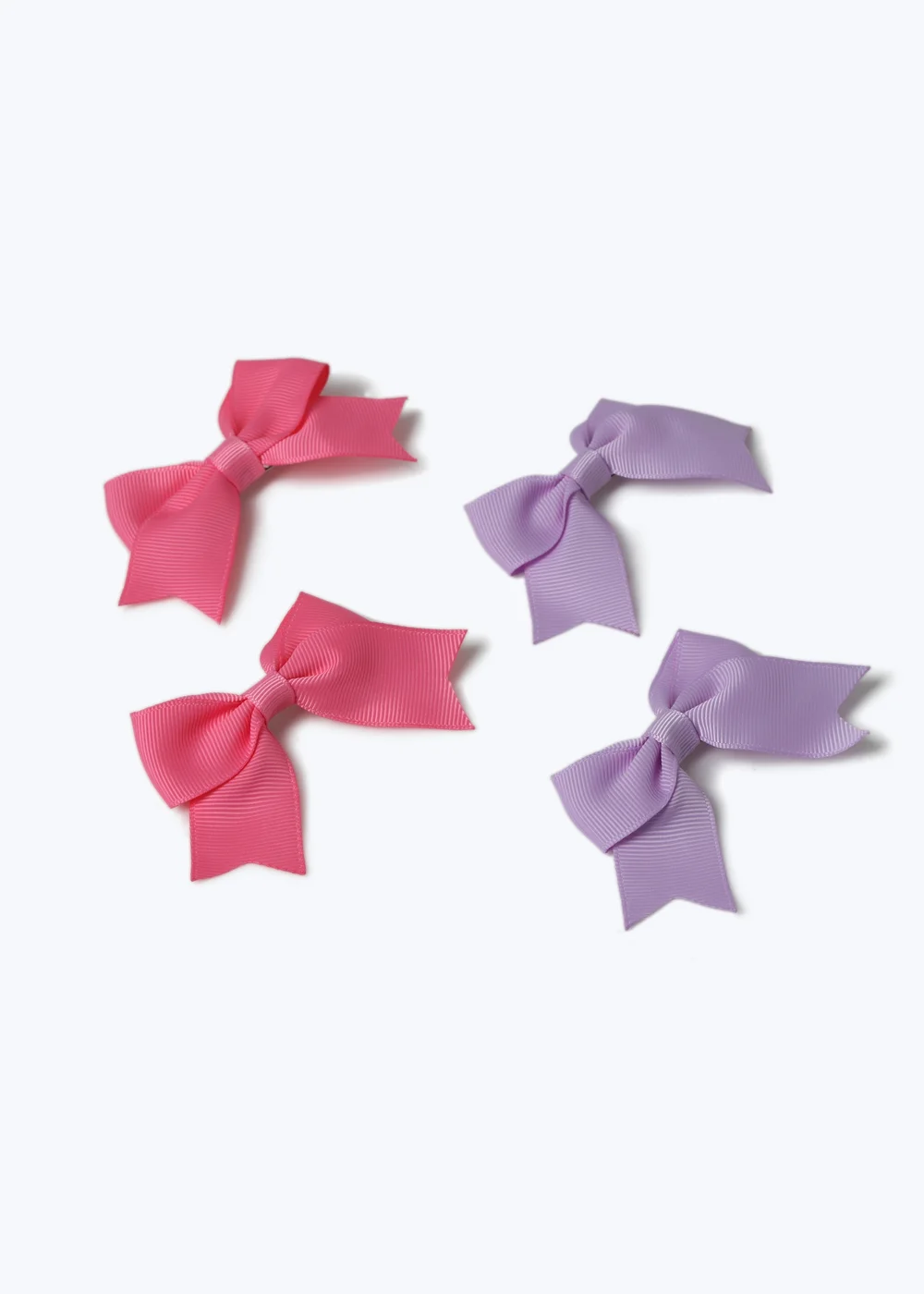 Muse Pink & Purple Small Bow Hair Clips - One Size Image 2