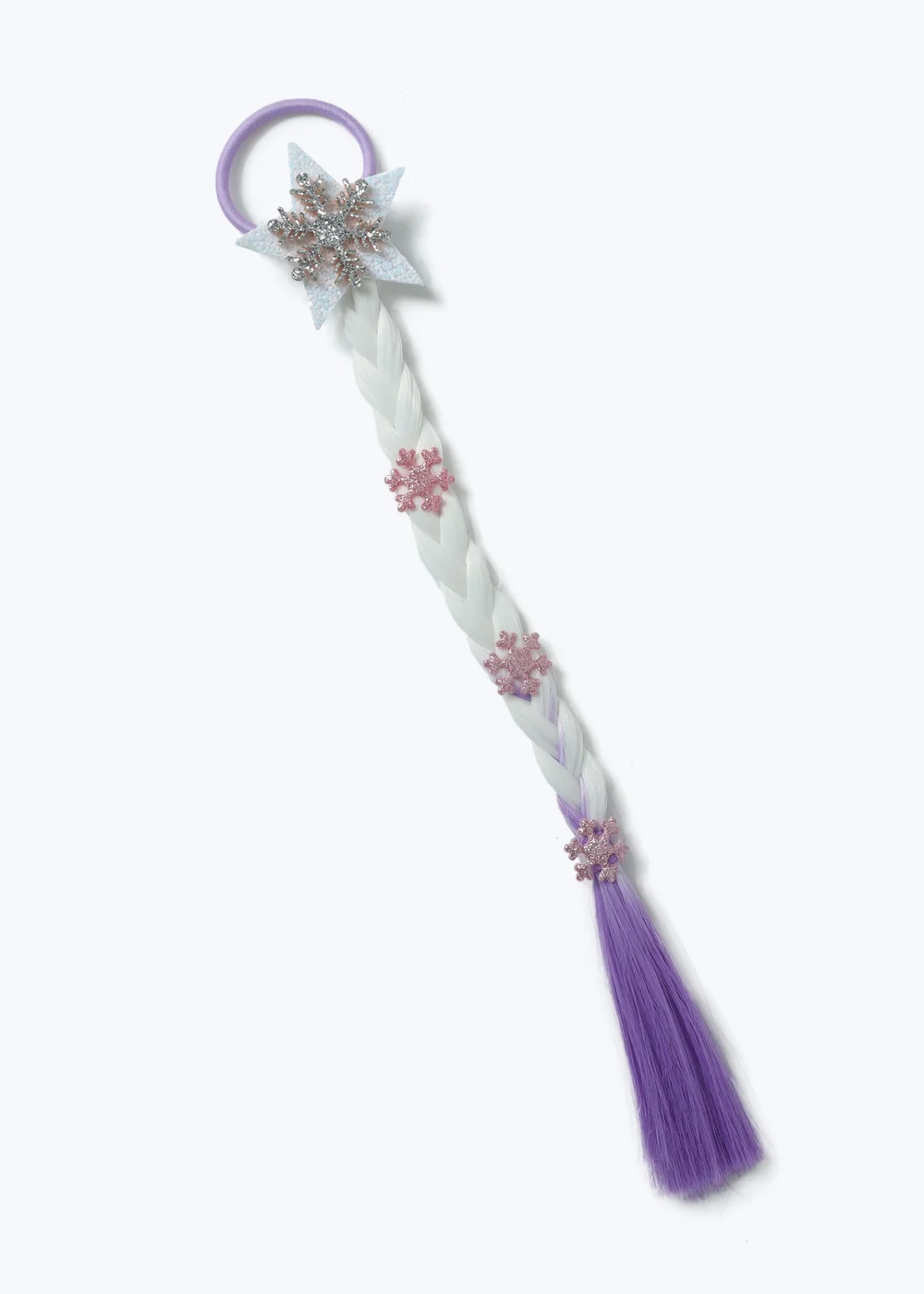 Muse Purple Ombre Snowflake Fake Hair Plait - One Size Image 1