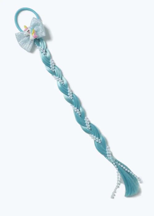 Muse Blue Unicorn Pearl Fake Hair Plait - One Size Image 1