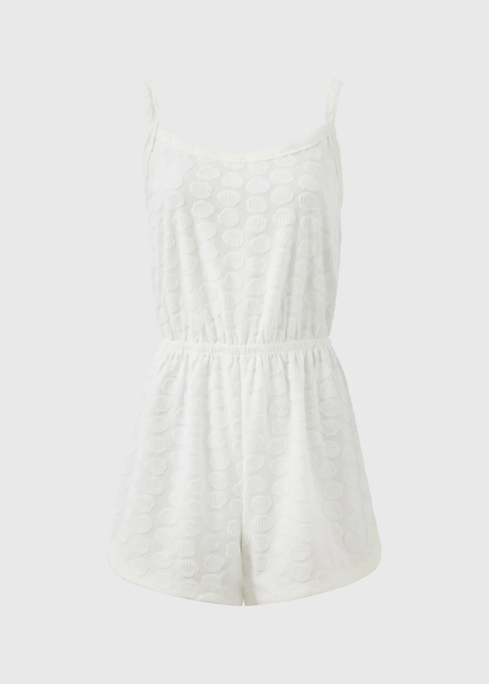 Cream Towelling Playsuit - 2XL Image 3