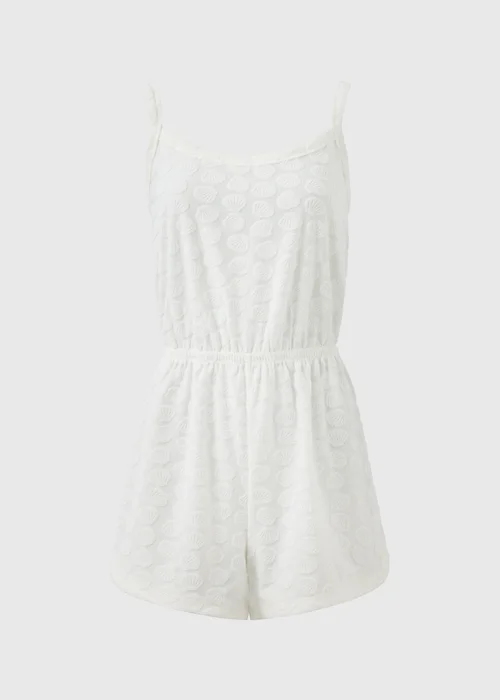 Cream Towelling Playsuit - 2XL Image 3