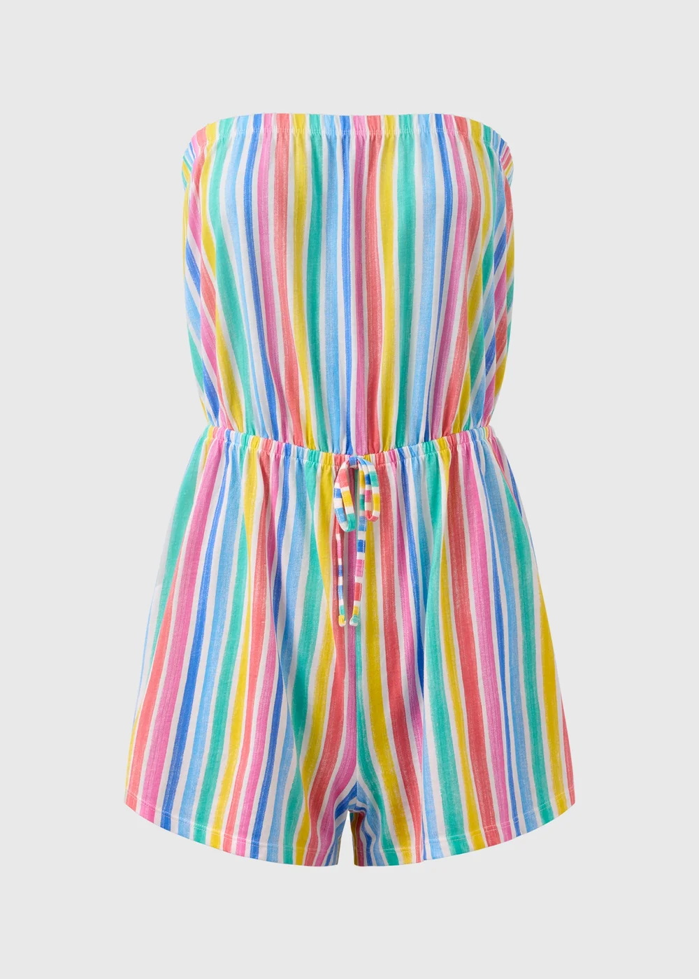 Multi Coloured Bandeau Playsuit - S Image 4
