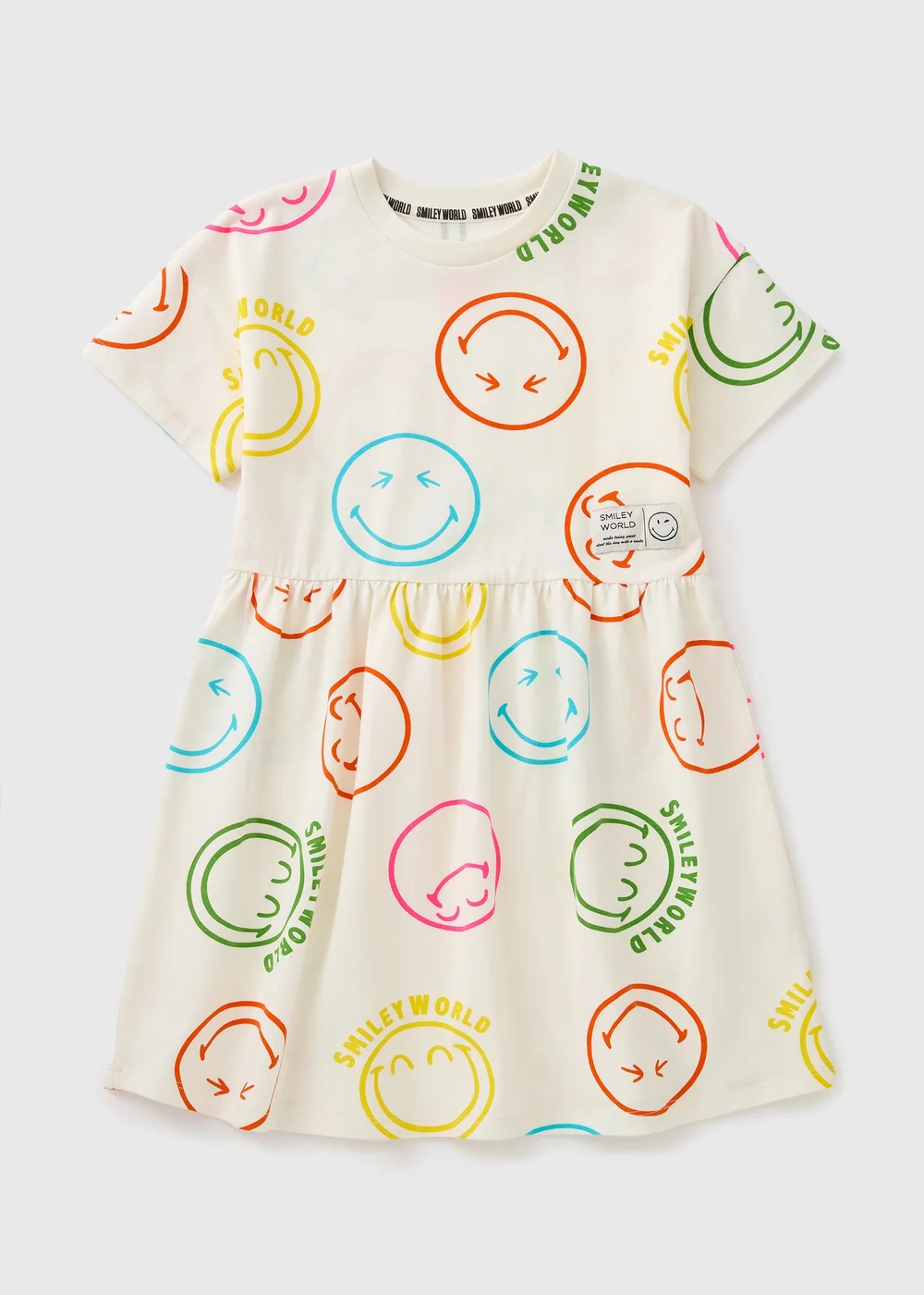 Smiley Girls Cream Dress (1-13yrs) - 1-1.5 Yrs Image 1