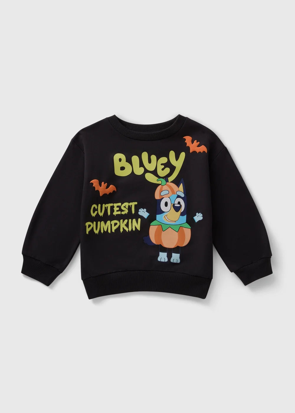 Bluey Boys Black Pumpkin Sweatshirt (1-7yrs) - 1-1.5 Yrs Image 1