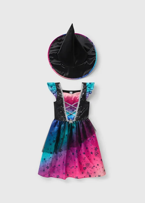 Girls Pink Witch Halloween Costume (1-9yrs) - 1-1.5 Yrs Image 1