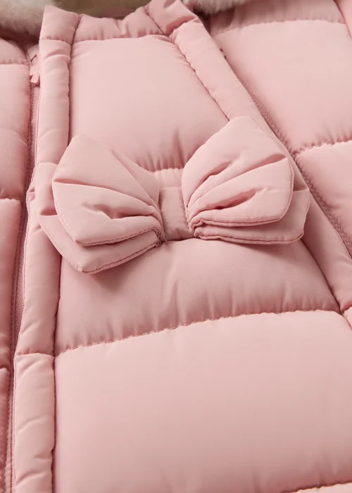 Baby Pink Bow Snowsuit (Newborn-23mths) - 0-3 months Image 2