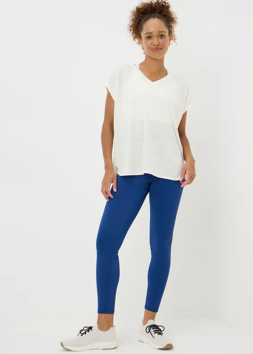 Souluxe Cream V-Neck T-Shirt - S Image 1