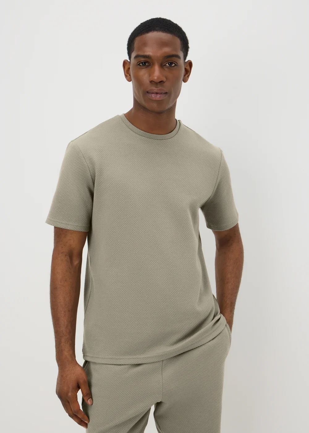 Sage Textured Smart T-Shirt - S Image 1