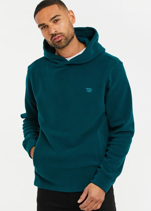 Threadbare Teal Microfleece Overhead Hoodie - S Image 1