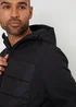 Threadbare Black Hooded Jacket With Padded Chest - 2XL Image 3