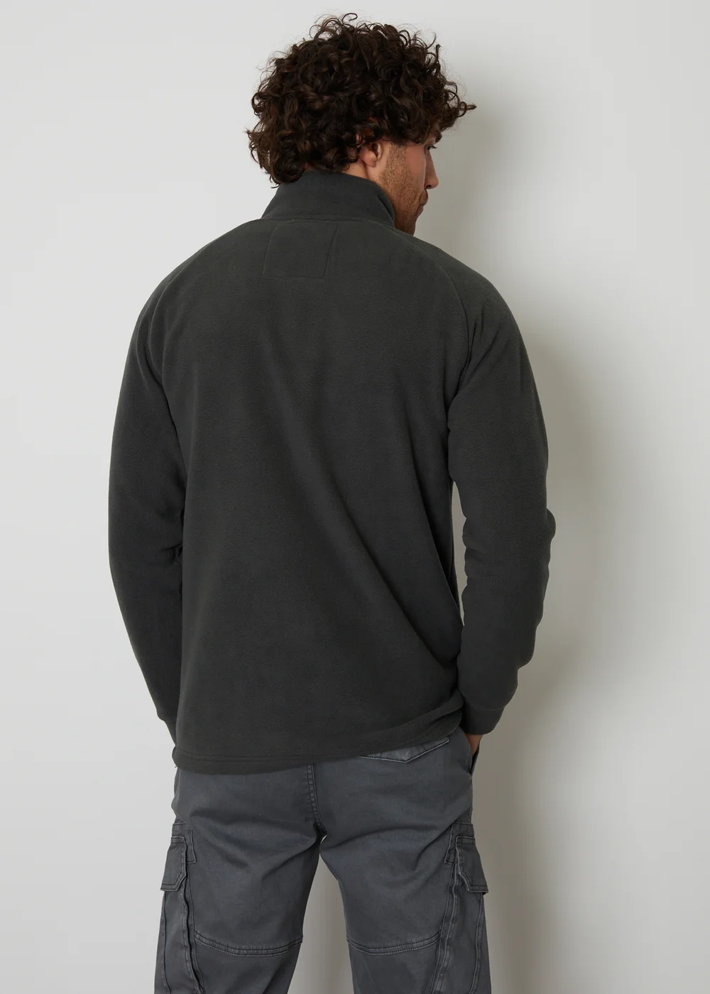 Threadbare Charcoal Zip Up Microfleece Jacket - S Image 2