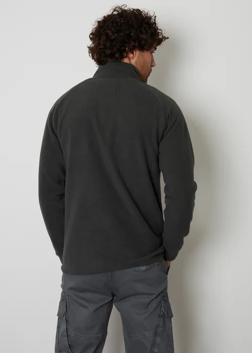 Threadbare Charcoal Zip Up Microfleece Jacket - S Image 2