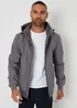 Threadbare Dark Grey Hooded Lightweight Jacket With Stretch - 2XL Image 1