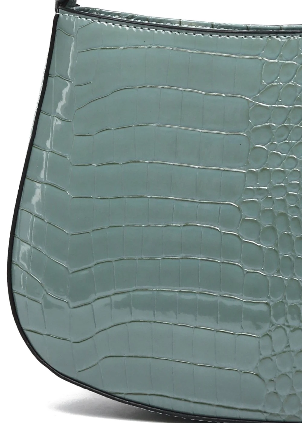 Raffaella Blue Croco Shoulder Bag - One Size Image 2