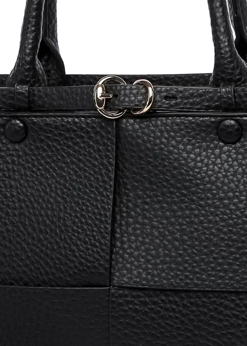 Raffaella Black Buckle Detail Shoulder Bag - One Size Image 2