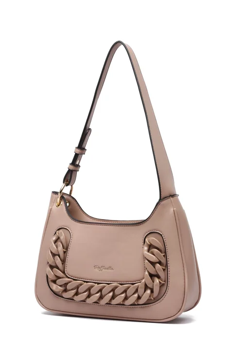 Raffaella Taupe Chain Body Bag - One Size Image 1