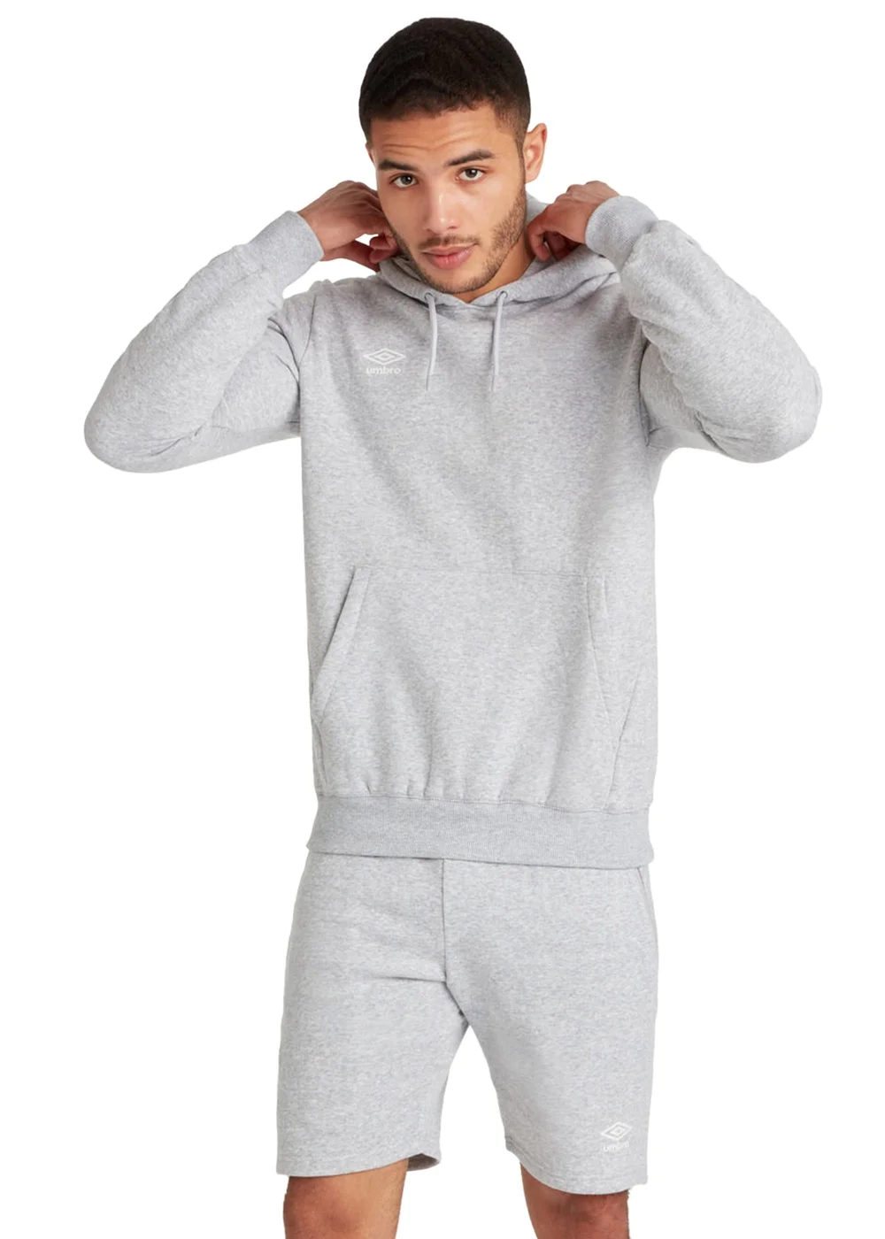Umbro Grey/White Club Leisure Hoodie - S Image 1