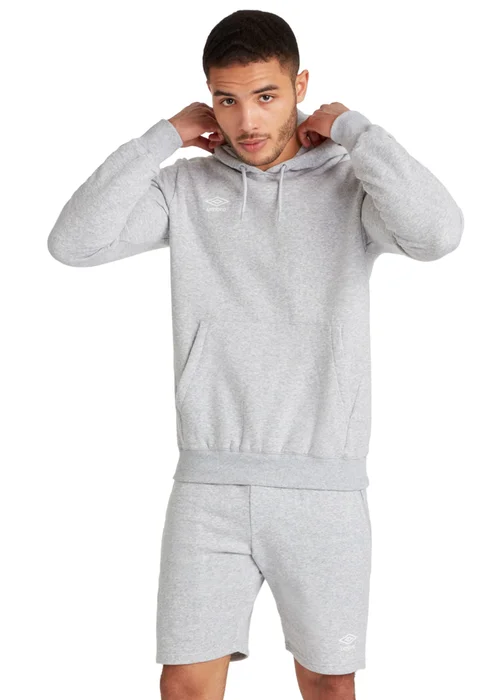 Umbro Grey/White Club Leisure Hoodie - S Image 1