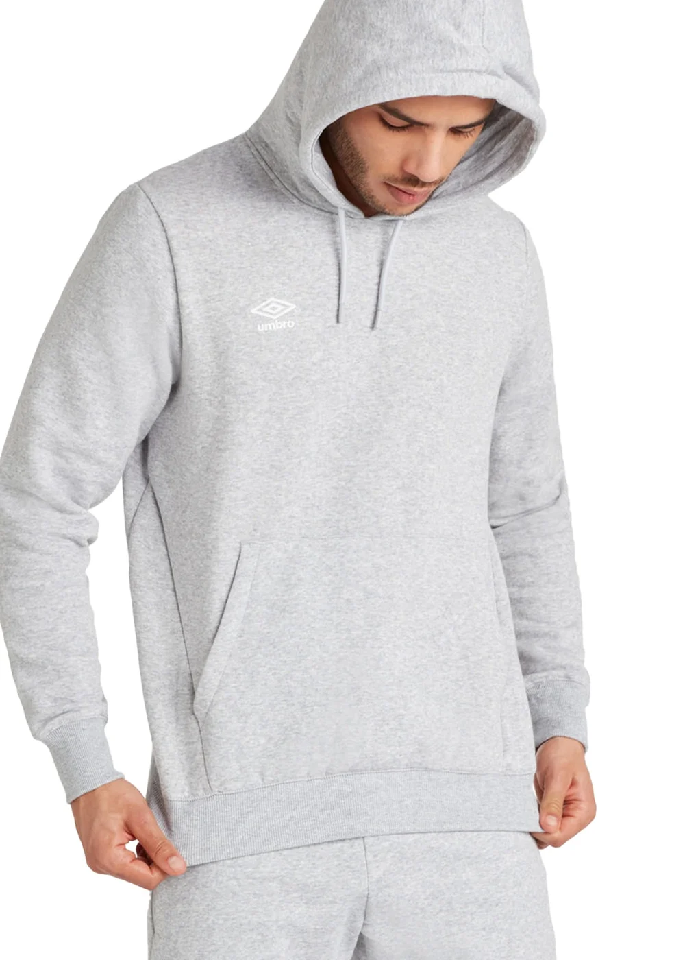 Umbro Grey/White Club Leisure Hoodie - S Image 3