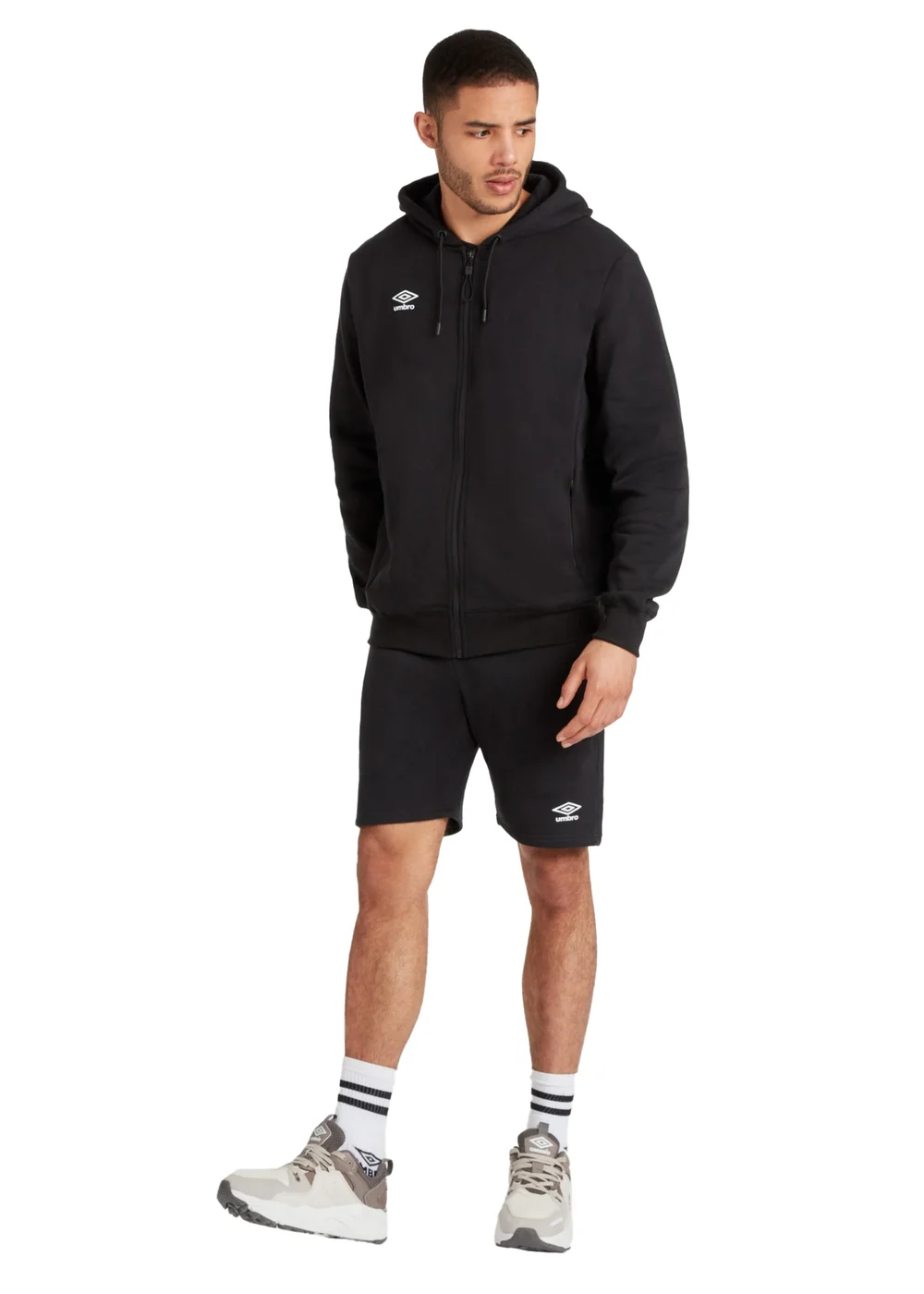 Umbro Black/White Club Leisure Full Zip Hoodie - S Image 1