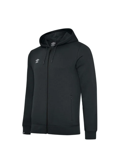 Umbro Black/White Club Leisure Full Zip Hoodie - S Image 3