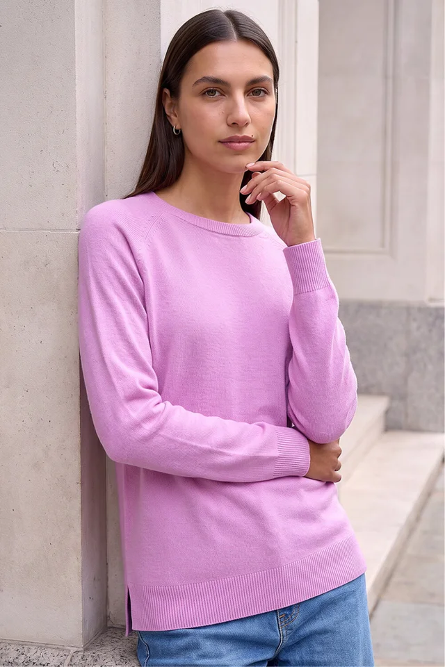 Roman Mauve Soft Crew Neck Jumper