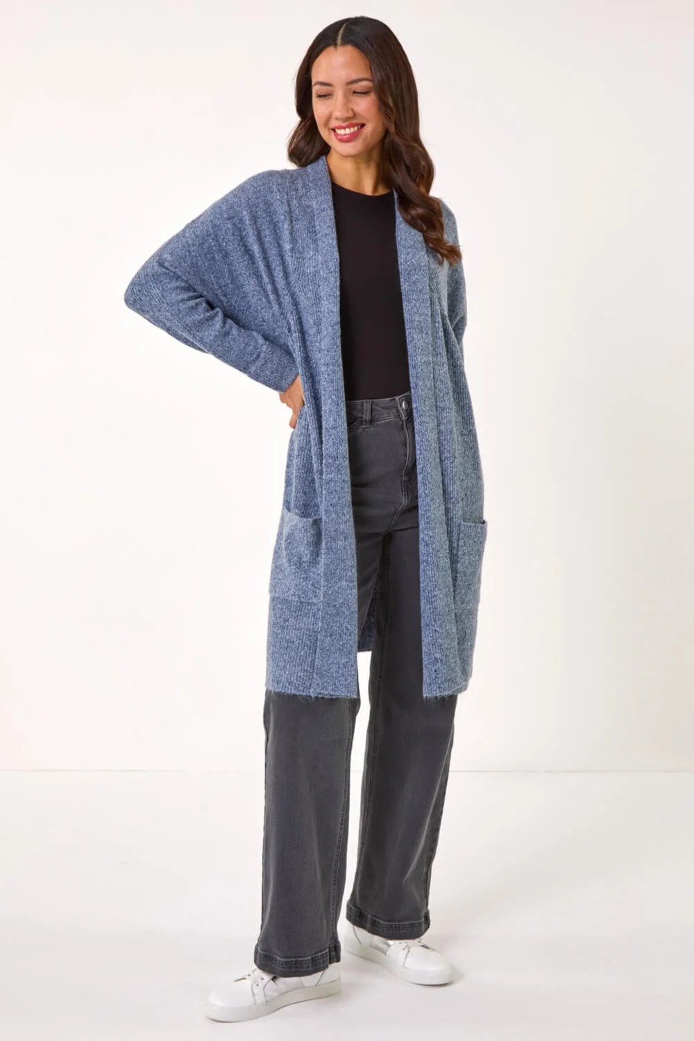 Roman Denim Pocket Knit Cardigan - Size 14 Image 3