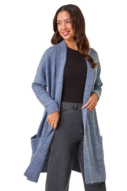 Roman Denim Pocket Knit Cardigan - Size 14 Image 1