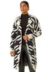 Roman Black Houndstooth Pattern Knit Coatigan - 10 Image 1