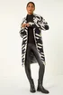 Roman Black Houndstooth Pattern Knit Coatigan - 10 Image 4