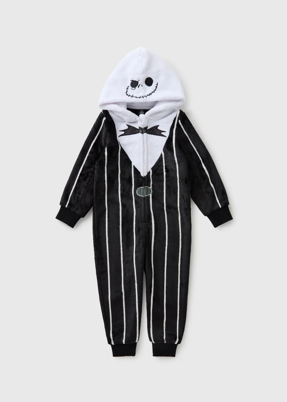 Boys Black Jack Skellington Onesie (1-7yrs) - 1 half year to 2 Image 1