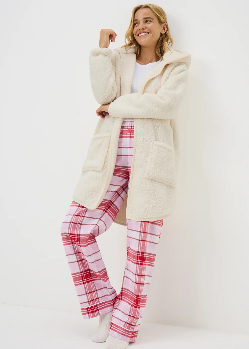 Cream Fleece Cardigan - Extra small Image 1