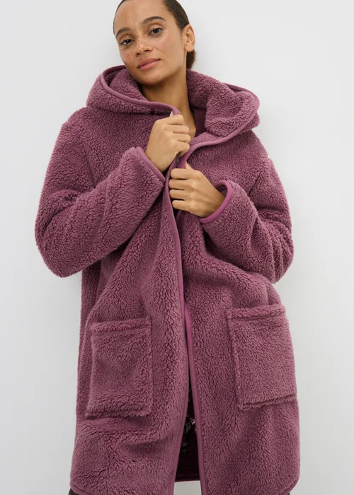 Plum Fleece Cardigan - Extra small Image 1