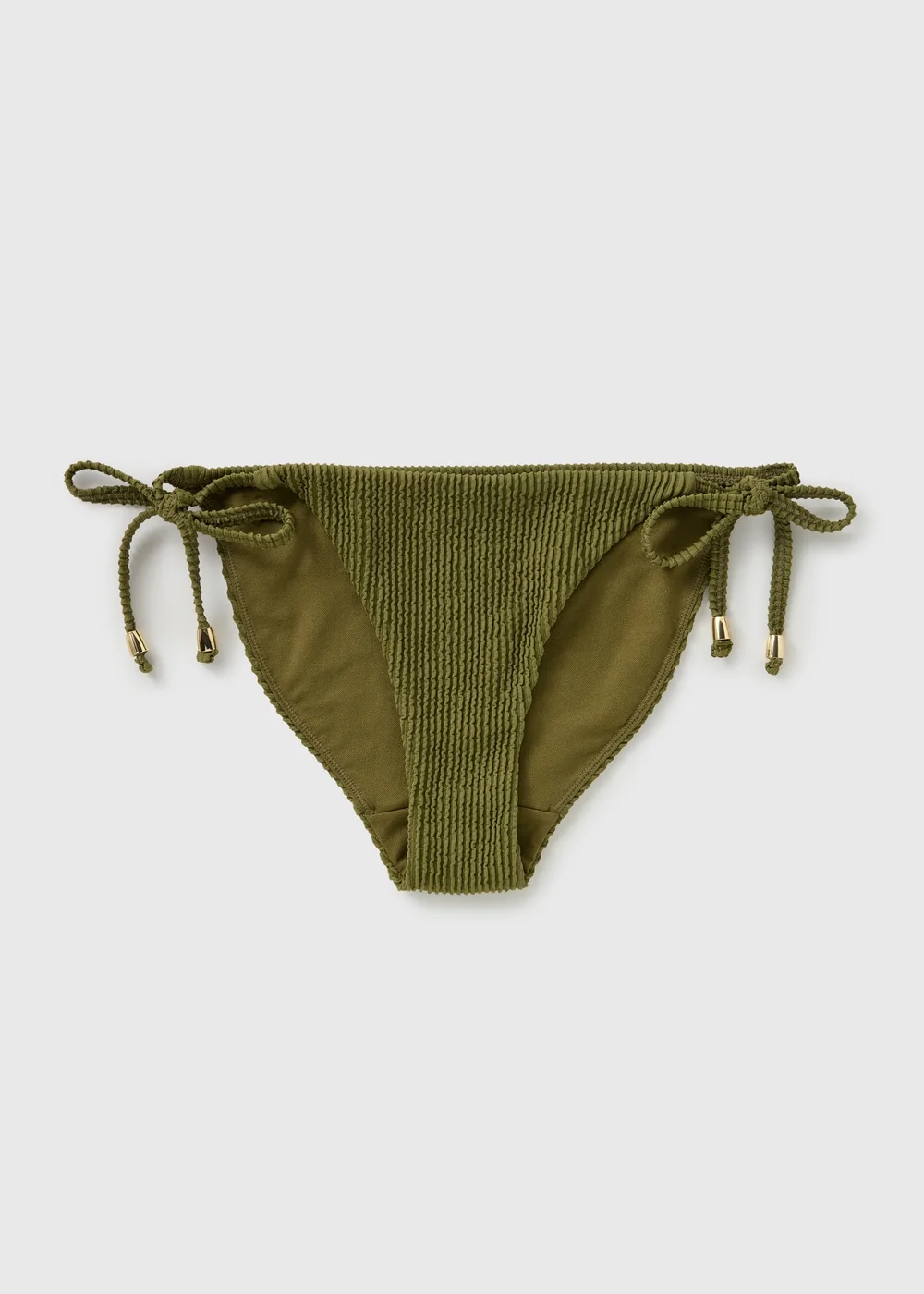 Olive Texture Bikini Bottoms - 6 Image 1