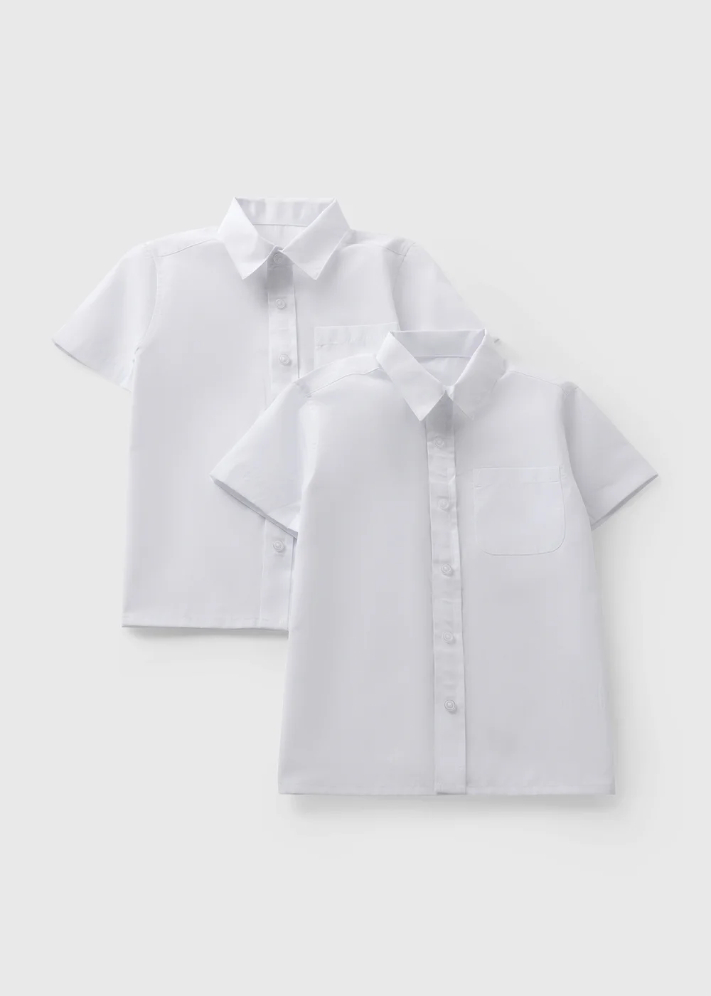 2 Pack Boys White Easy Dressing Shirts (4-16yrs) - Age 4 Years Image 1