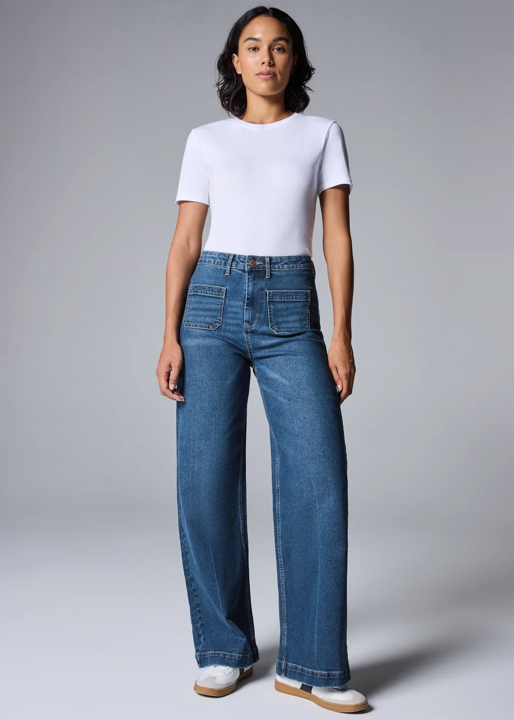 Dark Wash Pocket Front Jeans - 16/L29 Image 1