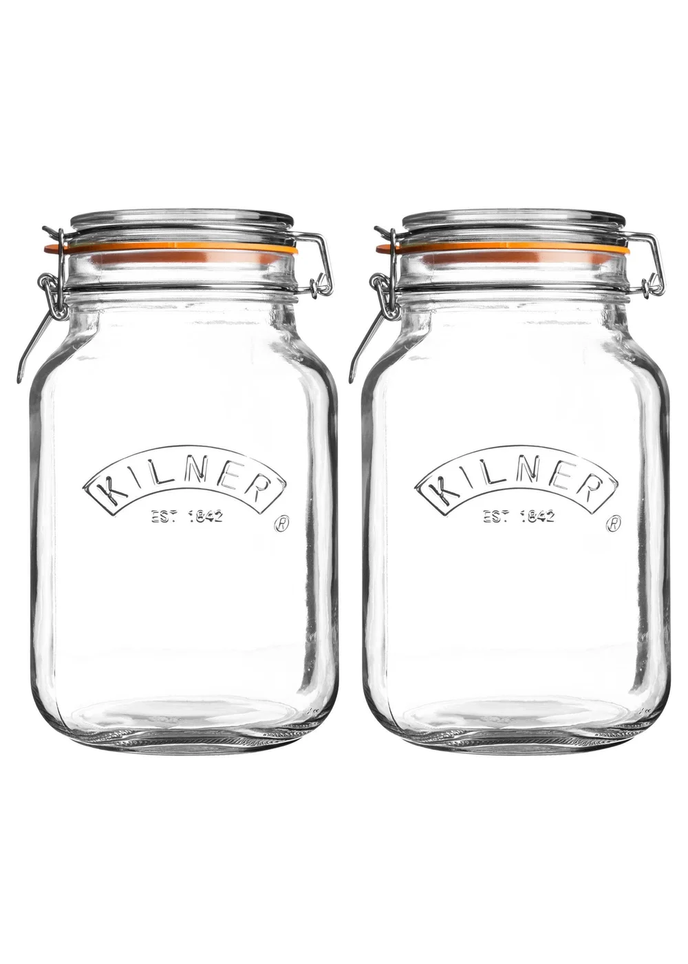 Kilner 2L Clip Top Square Jar - One Size Image 1