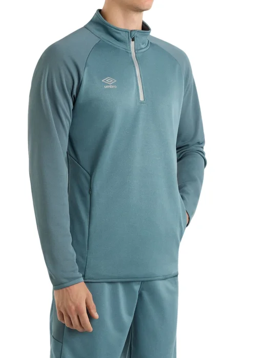 Umbro Sea Blue Sportswear Quarter Zip Sweatshirt - XS Image 1