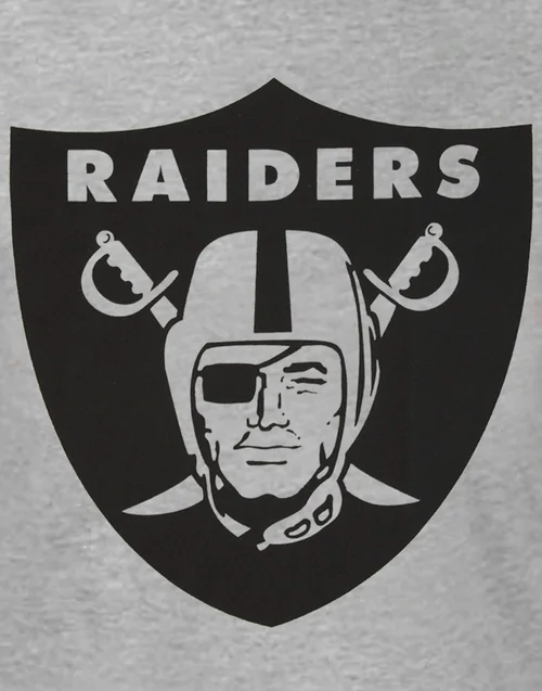 NFL Grey Las Vegas Raiders Short Sleeved T-Shirt - S Image 5