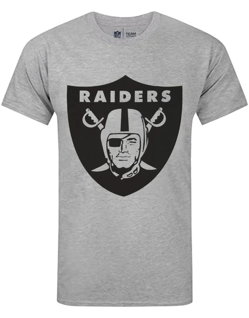 NFL Grey Las Vegas Raiders Short Sleeved T-Shirt - S Image 2