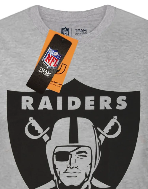 NFL Grey Las Vegas Raiders Short Sleeved T-Shirt - S Image 4
