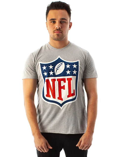 NFL Grey Shield Logo Short Sleeved T-Shirt - S Image 1