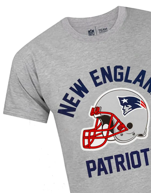 NFL Grey New England Patriots Short Sleeved T-Shirt - S Image 3