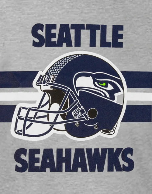 NFL Grey Seattle Seahawks Short Sleeved T-Shirt - S Image 5