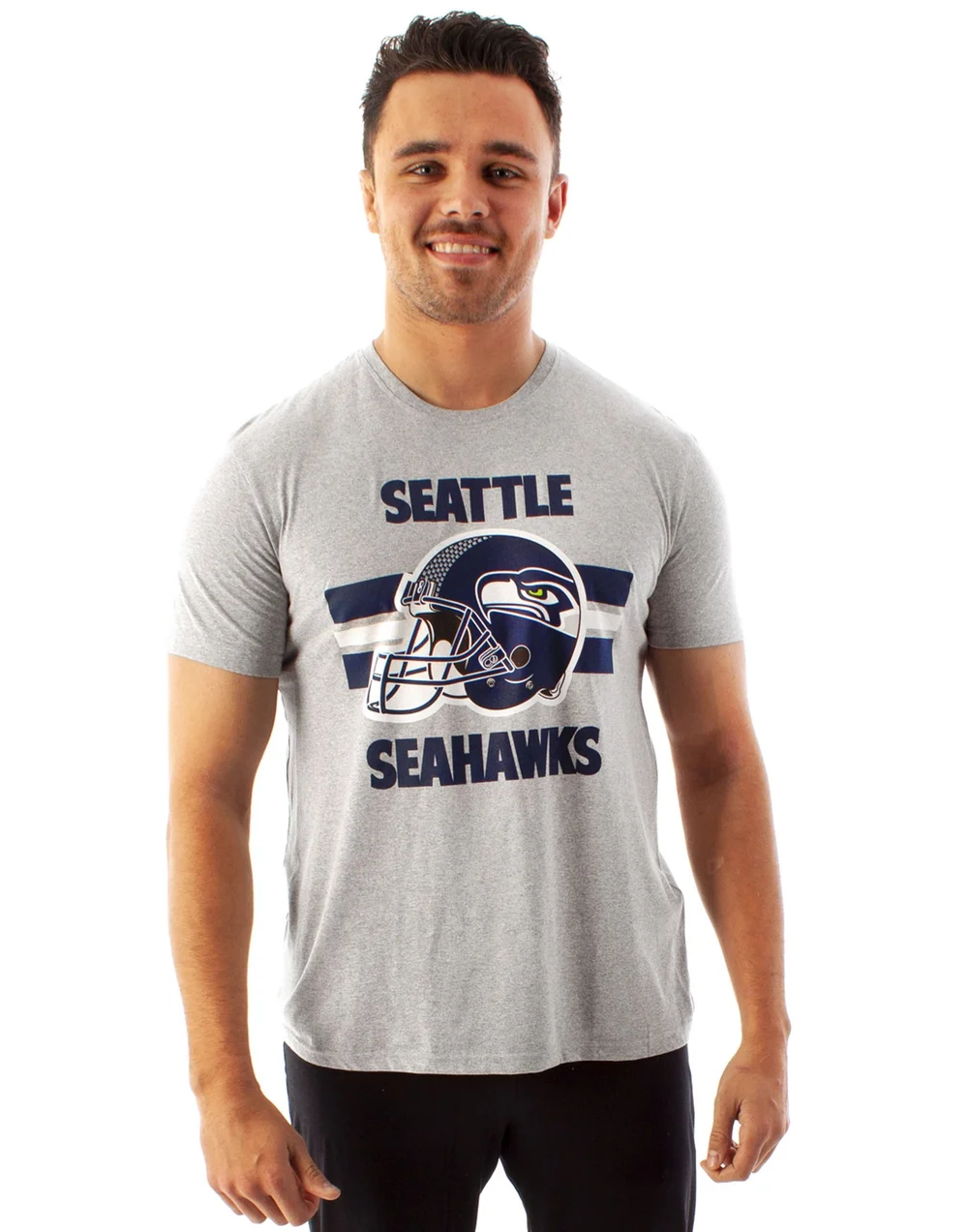 NFL Grey Seattle Seahawks Short Sleeved T-Shirt - S Image 1
