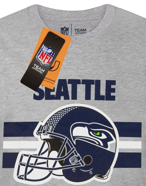 NFL Grey Seattle Seahawks Short Sleeved T-Shirt - S Image 4