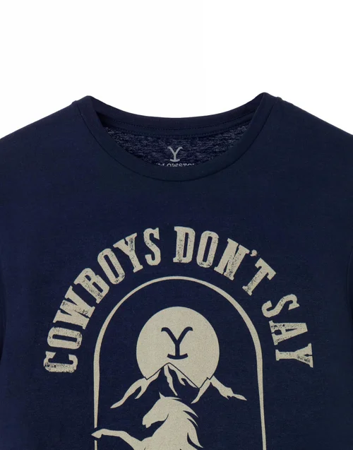 Vanilla Underground Yellowstone Blue Cowboys Don't Say Goodbye Short Sleeved T-Shirt - S Image 5